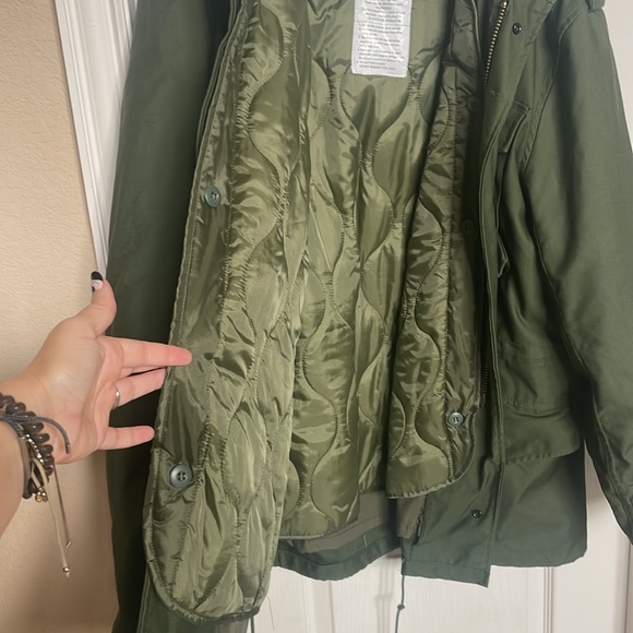 Tru Spec cold weather jacket with liner in army green size large - Picture 4 of 9